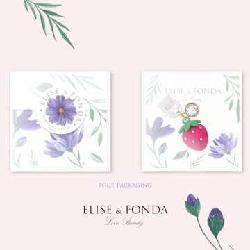 ELISE & FONDA TP338 Type-C USB Charging Port Anti Dust Plug Little Strawberry Cell Phone Charm for Samsung/OnePlus/Xiaomi/oppo Android Phone iPhone 15/16 (Pink)