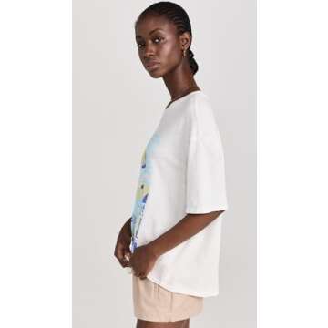 Z SUPPLY Women's Santorini Social Tee, Sea Salt, White, Graphic, L