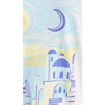 Z SUPPLY Women's Santorini Social Tee, Sea Salt, White, Graphic, L