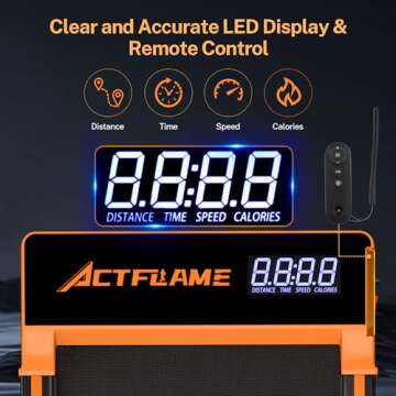 ACTFLAME Walking Pad Treadmill with Incline, Under Desk Treadmills, Portable Treadmill for Home Office, Walking Pad 4 in 1 Treadmill for Walking Running, 2.5HP Compact Treadmill with Remote Control