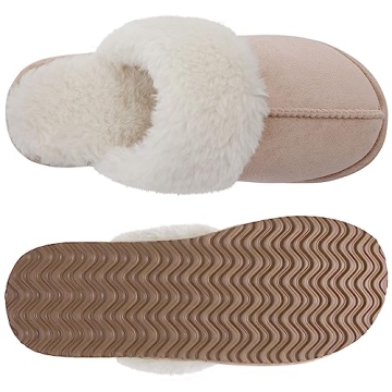Cozy Litfun Women's Fuzzy Memory Foam Slippers for Comfort