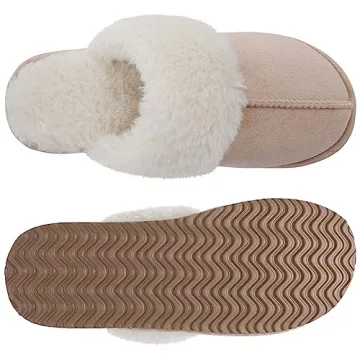 Cozy Litfun Women's Fuzzy Memory Foam Slippers for Comfort