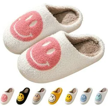 Comfortable Women’s Smile Face Slippers for All-Day Wear