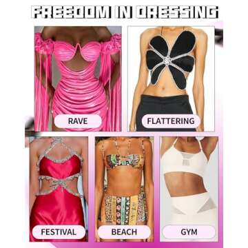 CICKEE Pasties Rave, Pasties Nipple Covers Pack Pink Boob Stickers Cute Star Flower Heart Pasty for Nipples Glitter Breast Petals for Women Festival-15 Pairs