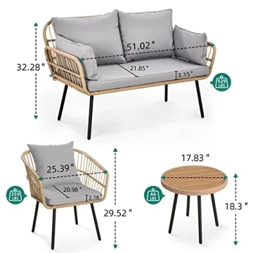YITAHOME 4 Pieces Patio Set for All Occasions