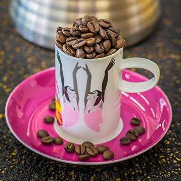 Vista Alegre Alma Do Porto Coffee Cup and Saucer, Set of 4 with Gift Box