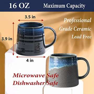 HYTYSKAR Ceramic Coffee Mug - Unique Handmade Pottery