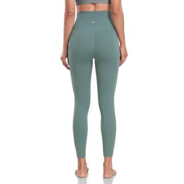 HeyNuts Yoga Pro 7/8 Leggings, High Waisted Soft Pants Buttery Workout Leggings Athletic Compression Yoga Pants 25'' Everglade Teal S(4/6)