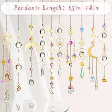 Ysleen 10 Pcs Colorful Crystals Suncatchers for Indoor and Outdoor Decoration