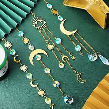 Colorful Crystals Suncatcher Set: 10pcs Elegant Home Decor