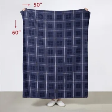 Sunbeam Ultra Heated Blanket, Cozy Blue Plaid Design
