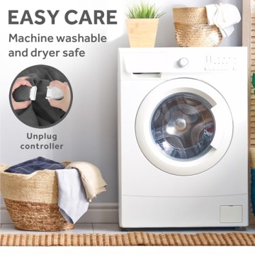 Sunbeam Ultra Heated Blanket, Cozy Blue Plaid Design