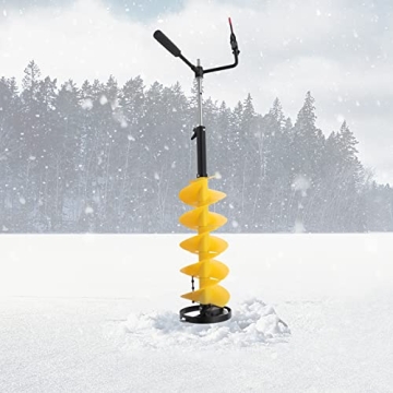 LENJKYYO Ice Drill Auger: 8" Diameter & Lightweight Design for Ice Fishing