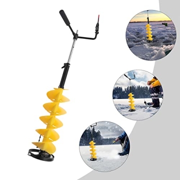 LENJKYYO Lightweight Ice Drill Auger for Effortless Fishing