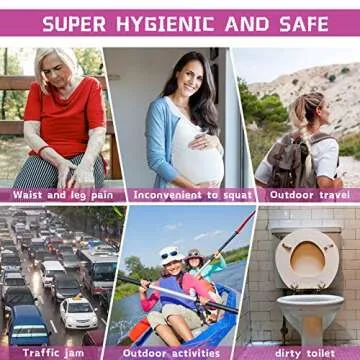 JefDiee Female Urination Device,Silicone Pee Funnel for Women,Female Urinal Women Pee Funnel Allows Women to Pee Standing Up, Reusable Womens Urinal is Ideal for Camping,Hiking,Outdoor Activities