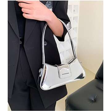 Trendy Silver Hobo Bag - Perfect Evening Clutch 2024