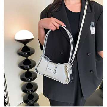 Trendy Silver Hobo Bag - Perfect Evening Clutch 2024