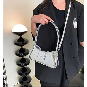 Trendy Silver Hobo Bag - Perfect Evening Clutch 2024