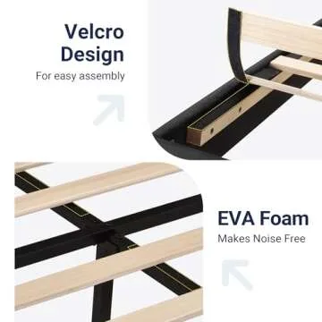 Sturdy Allewie Queen Bed Frame with Upholstered Headboard