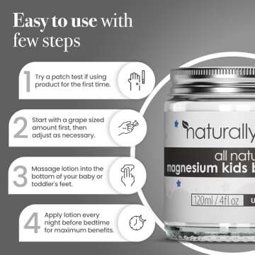 NaturallyMum Magnesium Bedtime Lotion for Kids & Babies