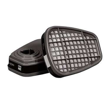 3M Performance Organic Vapor Replacement Cartridges, 1 Pair, Use With Any 3M Bayonet Mount Respirato...