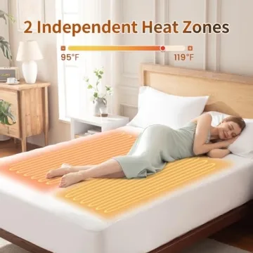 ACCU-WARMTH Heated Mattress Pad Dual Controllers & 6 Heat Settings