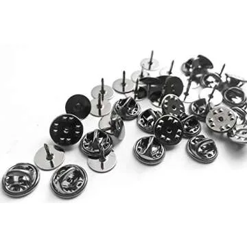 ALL in ONE Butterfly Clutch Tie Tacks Pin Backs with Blank Pins for DIY Craft (Gun Metal 100 Pairs)