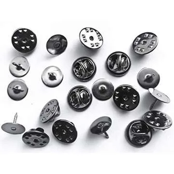 ALL in ONE Butterfly Clutch Tie Tacks Pin Backs with Blank Pins for DIY Craft (Gun Metal 100 Pairs)