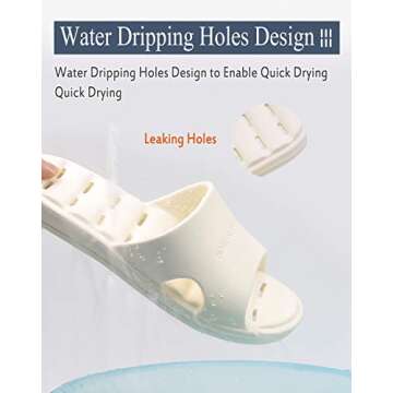 GuanZo Shower Slipper Quick Dry Non-Slip Indoor/Outdoor Use