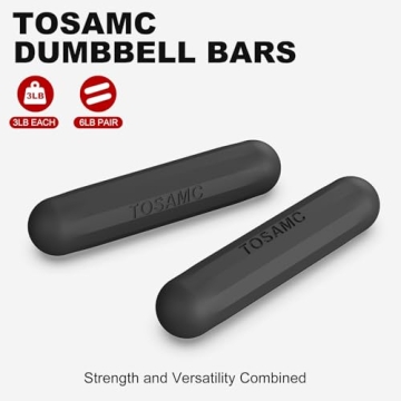 TOSAMC 3lbs Dumbbell Bars for Women Fitness Workouts