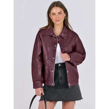 ANRABESS Women Faux Leather Jacket Long Sleeve Button Down Zip Up Motorcycle Biker Coat Fall Outfits Trendy Clothes 2024