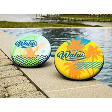 Wahu 100% Waterproof Aqua Soft Flying Disc Toy for Pool and Beach Play, 9.5" Throwing Disc Outdoor Water Frisbee, Surfer