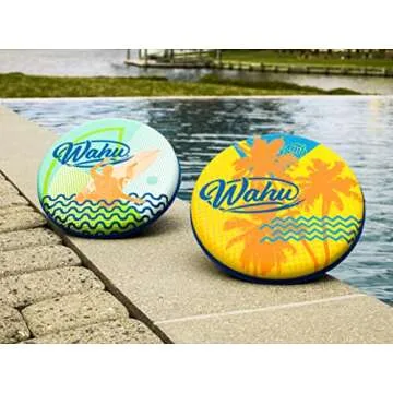 Wahu 100% Waterproof Aqua Soft Flying Disc Toy for Pool and Beach Play, 9.5" Throwing Disc Outdoor Water Frisbee, Surfer