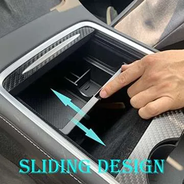 2021-2023 Tesla Model 3/Model Y Center Console Organizer Tray for Tidy Storage of Essentials & More ...