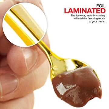 Gold Plastic Mini Spoons Disposable, 4 inch (80 Pack) Tasting Spoon, Dessert Mini spoon for Ice Cream Taster, Small Sample Desserts, Gelato Sampling, Fancy Miniature Pudding, Little Appetizers, Bulk