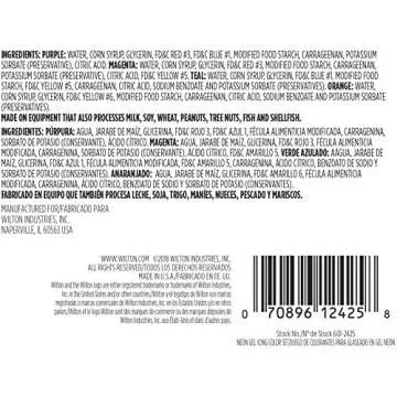 Wilton Neon Gel Food Color Set, magenta, orange, teal and purple