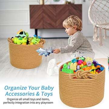 ABenkle Small Woven Rope Basket