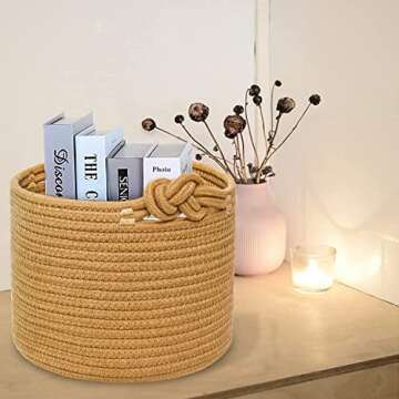 ABenkle Small Woven Rope Basket