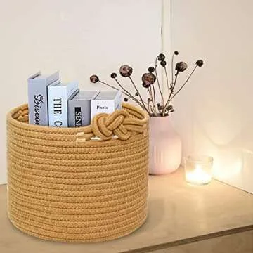 ABenkle Small Woven Rope Basket
