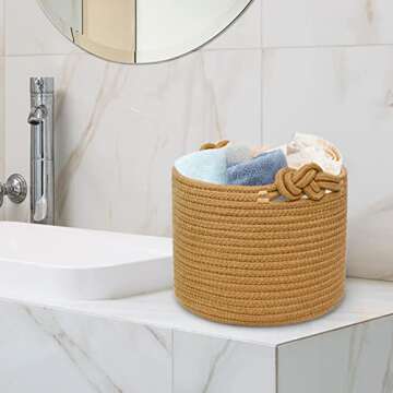 ABenkle Small Woven Rope Basket