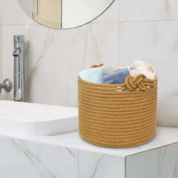 ABenkle Small Woven Rope Basket