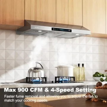 900-CFM Gesture Control Stainless Steel Range Hood