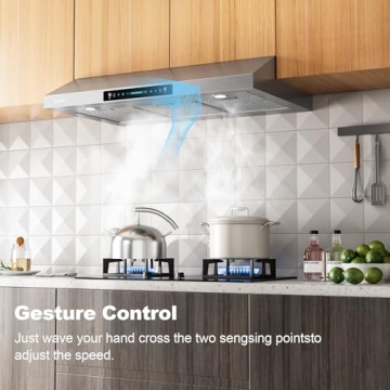 900-CFM Gesture Control Stainless Steel Range Hood