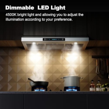 900-CFM Gesture Control Stainless Steel Range Hood