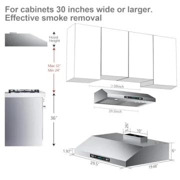 900-CFM Gesture Control Stainless Steel Range Hood