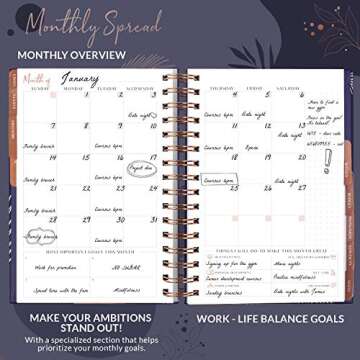 PLANBERRY Hourly Schedule Planner Premium – Undated Weekly Organizer with Time Slots & Monthly Budget – Time Management, Goal Setting, to-Do List & Habit Tracker –6.9″x8.5″(Royal Blue)