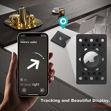 for AirTag Wallet Holder 2 Pack, AirTag Card Holder, Ultra Thin Card Holder for Apple AirTag, AirTag...