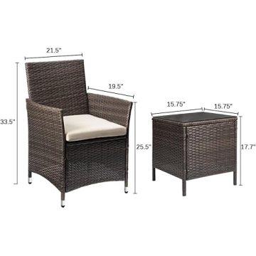 Stylish Devoko Patio Porch Furniture Set for Outdoor Comfort
