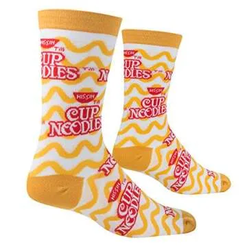 Crazy Socks for Women - Fun Cup Noodles Crew Socks