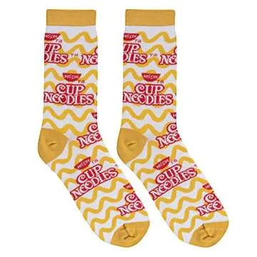 Crazy Socks for Women - Fun Cup Noodles Crew Socks